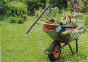 Brouette avec outils